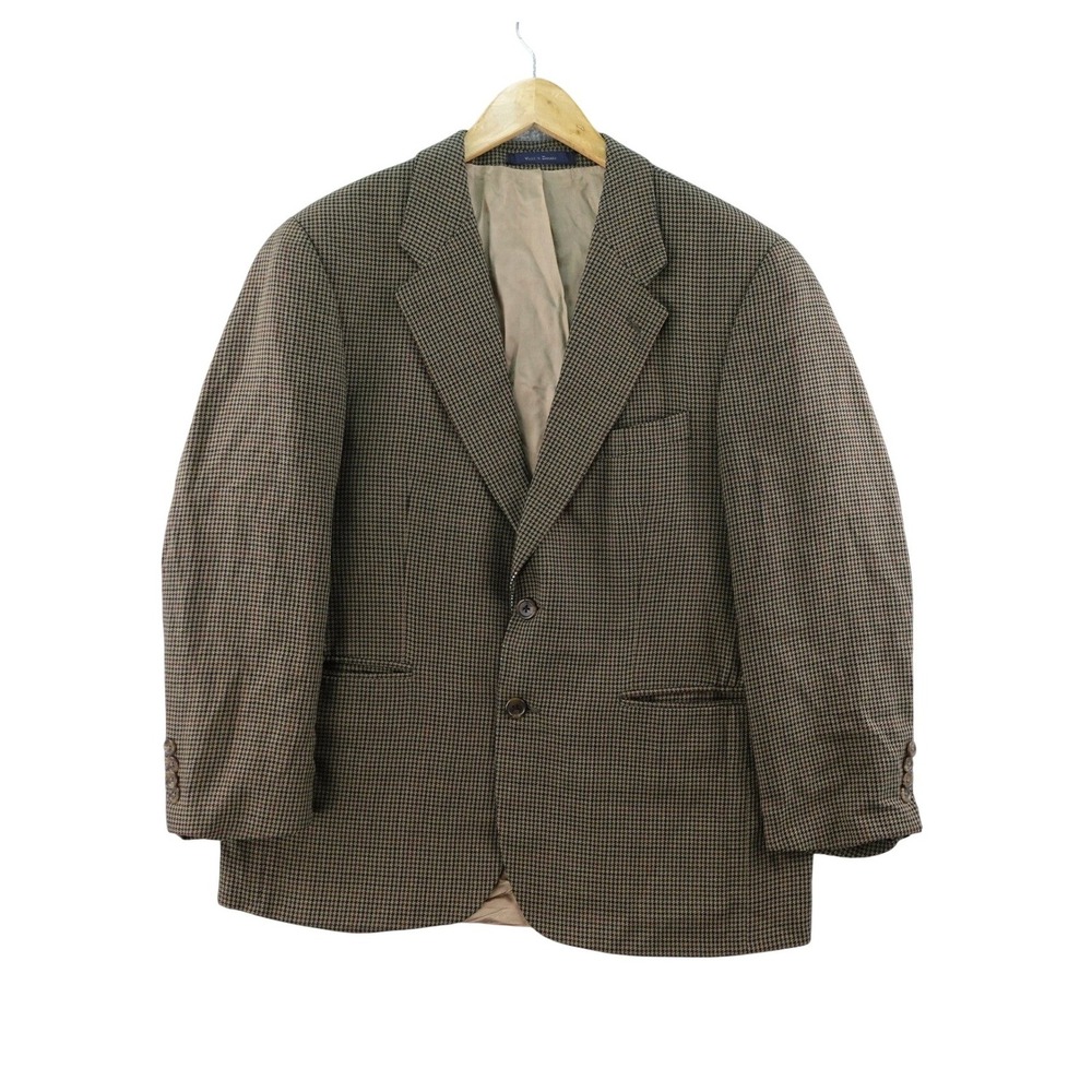 Polo University Club by Ralph Lauren Men's 42R Houndstooth Blazer‎ Jacket Plaid